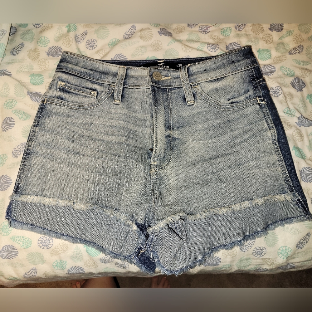 Colorblock Jean Shorts